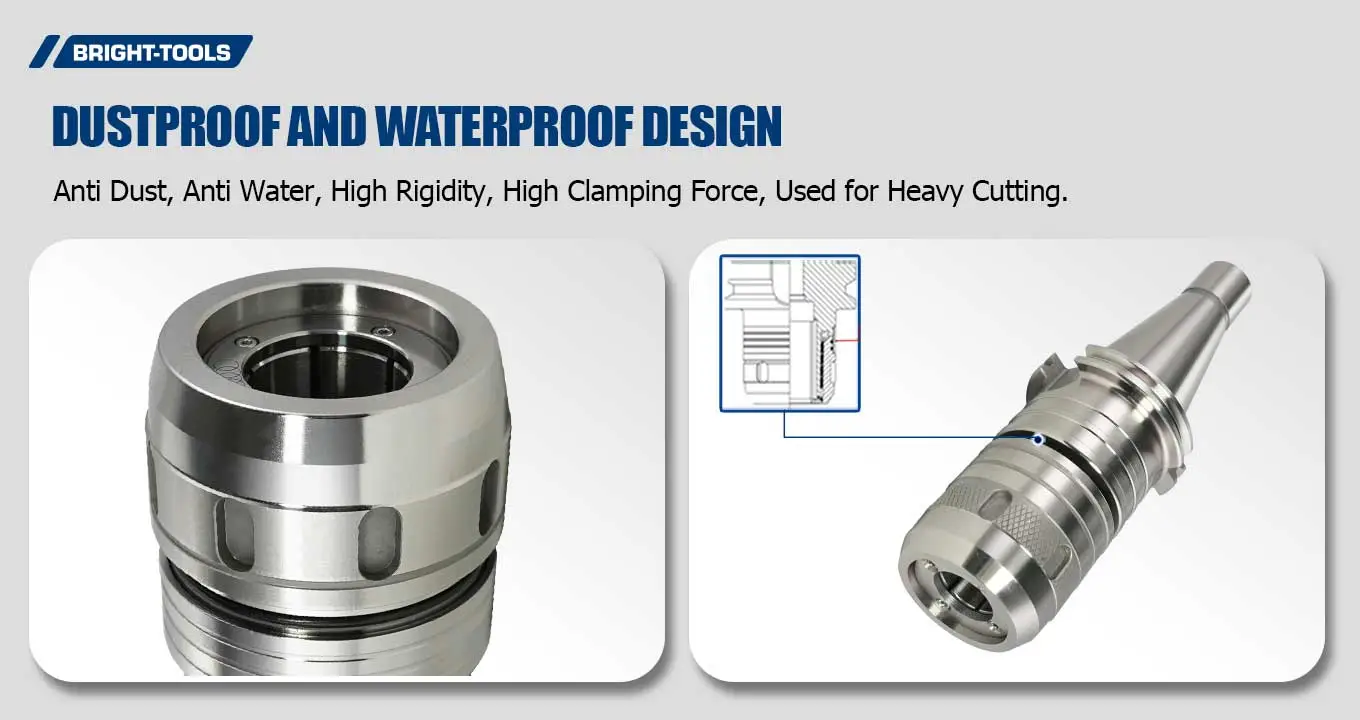CNCツールホルダータイプの防滴と防水デザイン