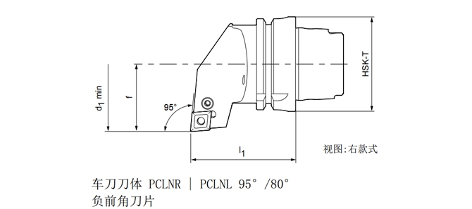 HSK-TターニングツールPCLNRの仕様 | PCLNL 95 °/80 °