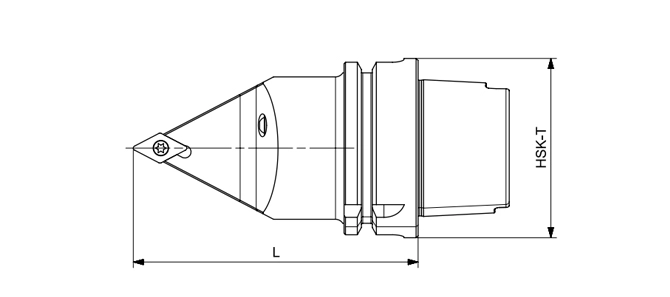 HSK-TターニングツールSDNCN 62.5 °/55 °/62.5 ° の仕様