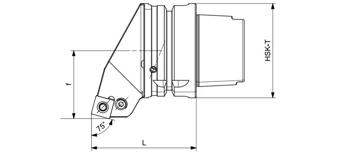 HSK-T旋削工具PSBNR | PSBNL 90°/75°の仕様