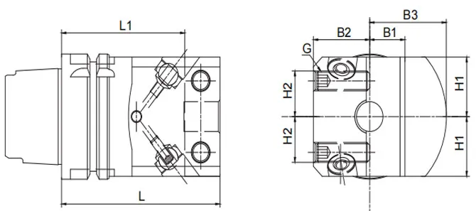外径および正面削り用HSK･T旋削工具SBHの仕様
