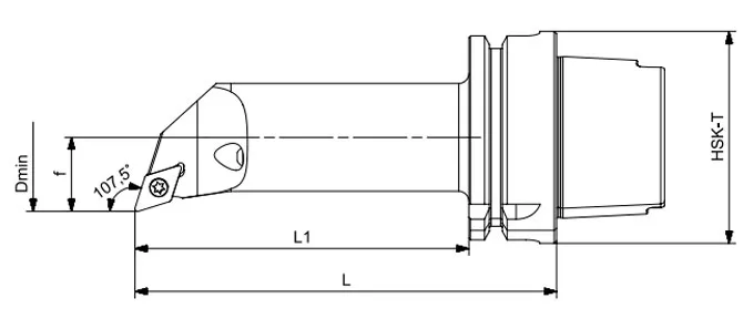 HSK-T旋削工具ロングSDQCR | SDQCL 107.5°/55°の仕様