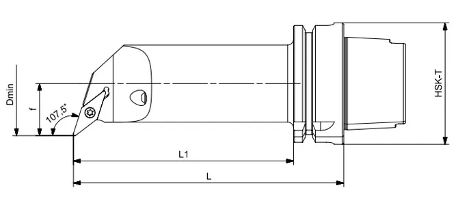 HSK-T旋削工具ロングSVQCR | SVQCL 107.5°/55°の仕様