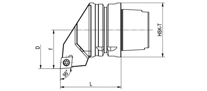 HSK-T旋削工具SCLCR | SCLCL 95°/80°の仕様